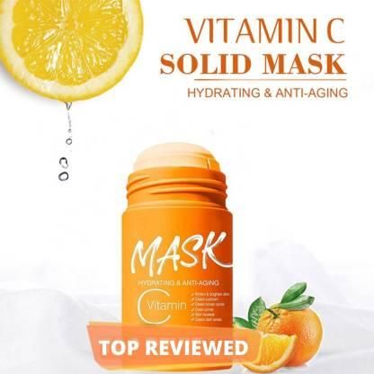 SparkPetal Purifying Orange Vitamin C Clay Face Mask Stick - Anti-Aging & Radiance Boost