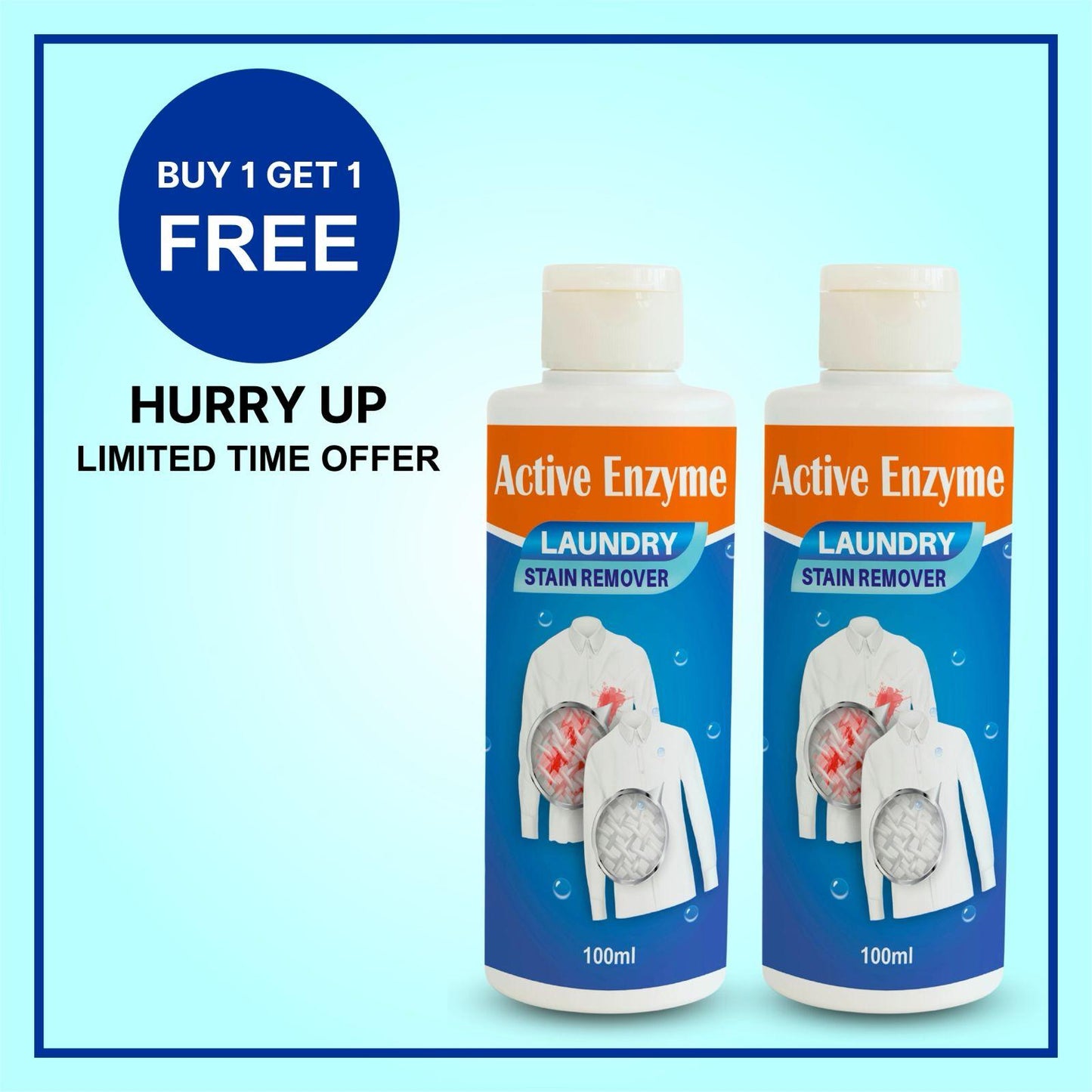 Active Enzyme Laundry Stain Remover (Pack of 2)