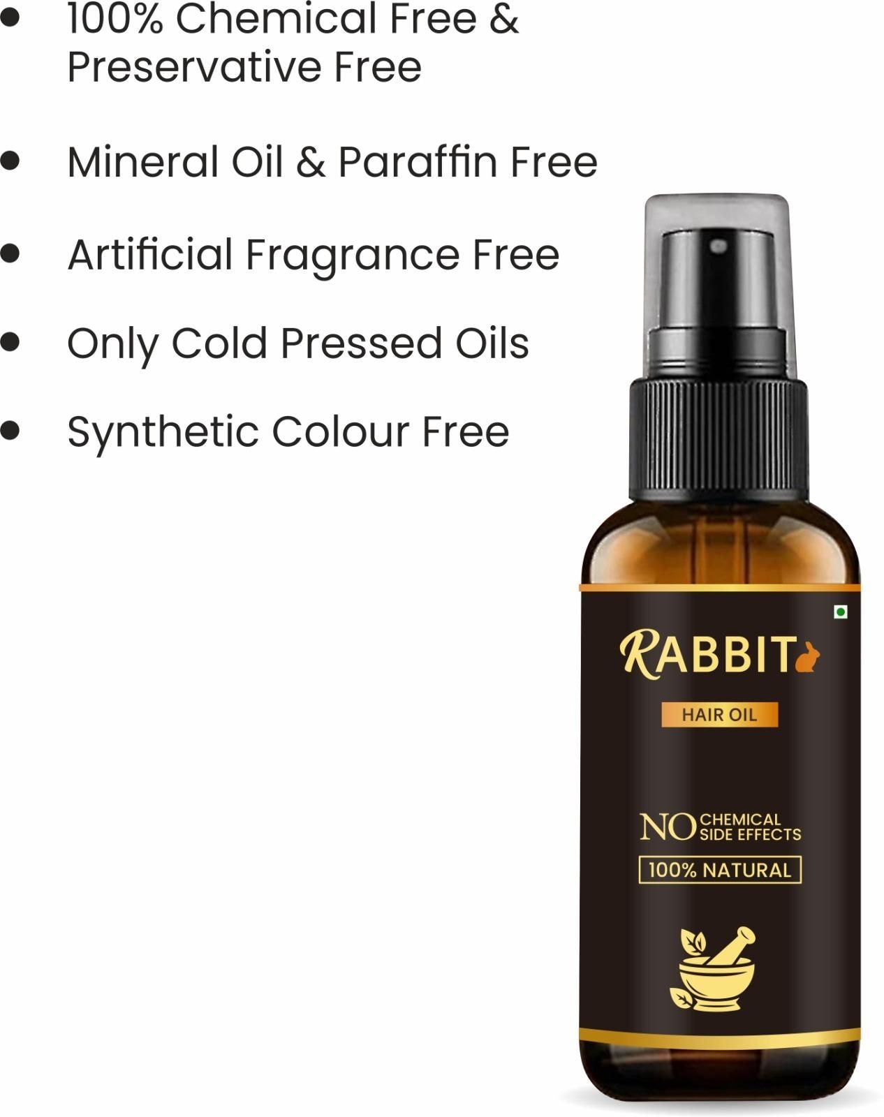 Rabbit Blood Hair Growth Oil 30ml – Reduces Hair Fall & Dandruff | Scalp Soothing & Hair Strengthening Formula for Men & Women