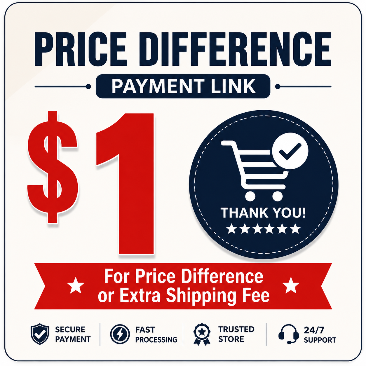 $1 price difference payment