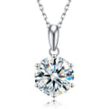 Moissanite Pendant Necklace for Women, 1-5CT 925 Sterling Silver D Color Necklace with Certificate of Authenticity