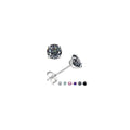 Moissanite Earrings Studs ：G23 Implant Grade Titanium Stud Earring for Women Men Hypoallergenic Dainty Moissanite Jewelry for Sensitive Ear Round Cut Dainty Multicolor VVS1 Clarity 0.6-4CT